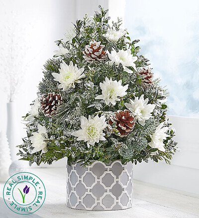 Winter&#039;s Snowfall&amp;trade; Holiday Flower Tree&amp;reg; by Real Simple